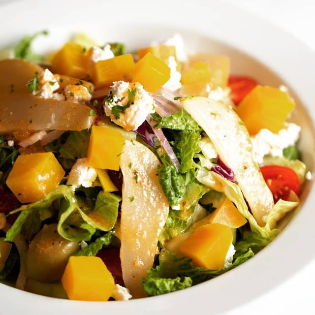 Pear & Goat Cheese Salad.