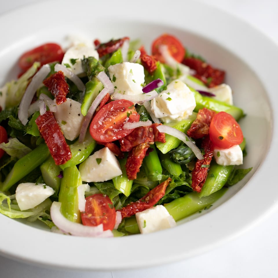 Rosario's Trattoria & Pizzeria's Italian salad with asparagus, sun-dried tomatoes, feta, and red onion.