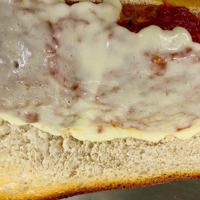 Eggplant Parmigiana Sandwich.
