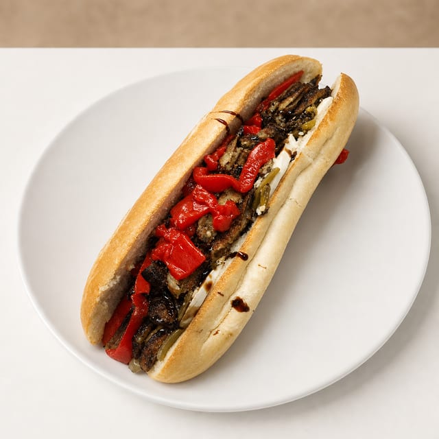 Eggplant Caprese Sandwich.