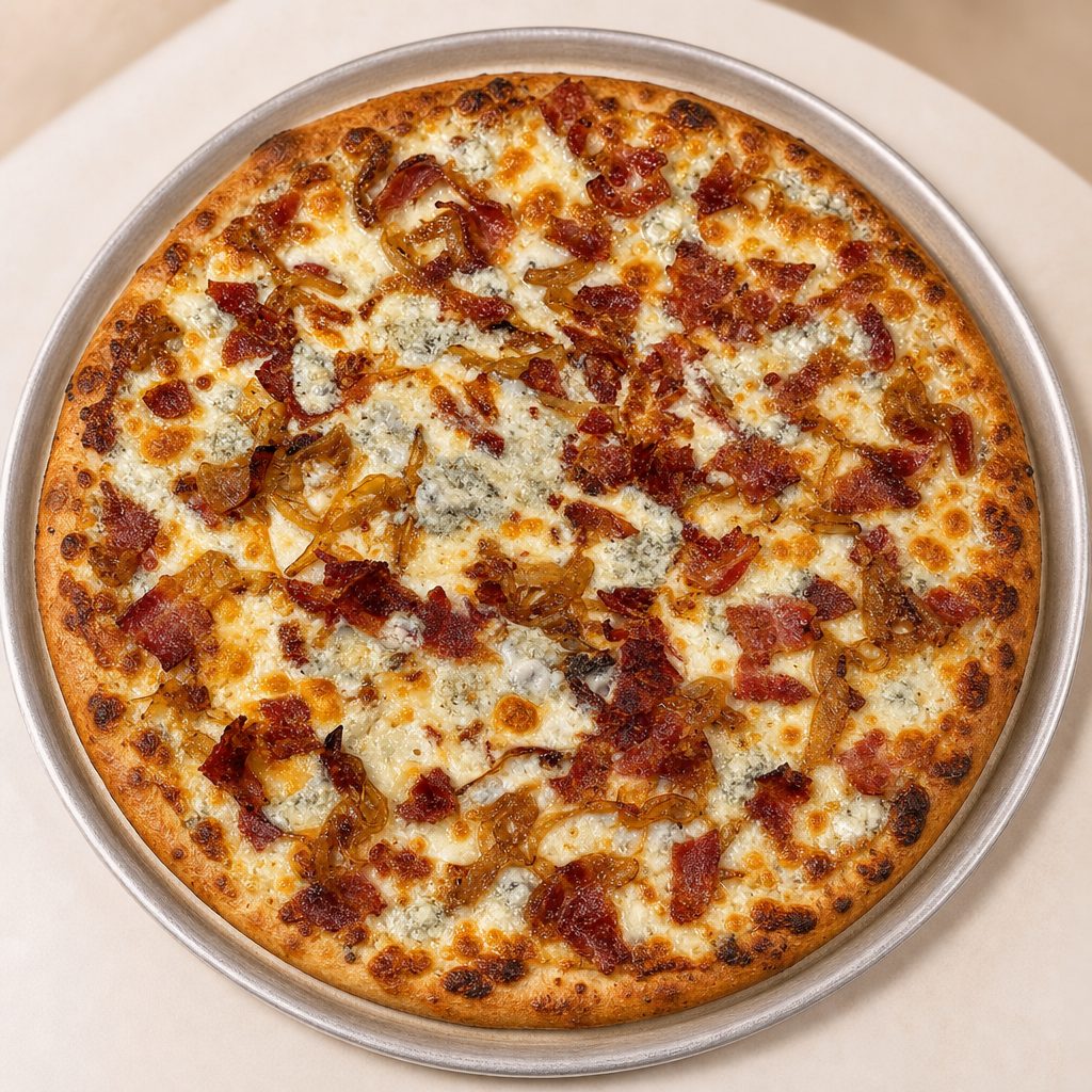 Bacon Blu Pizza.