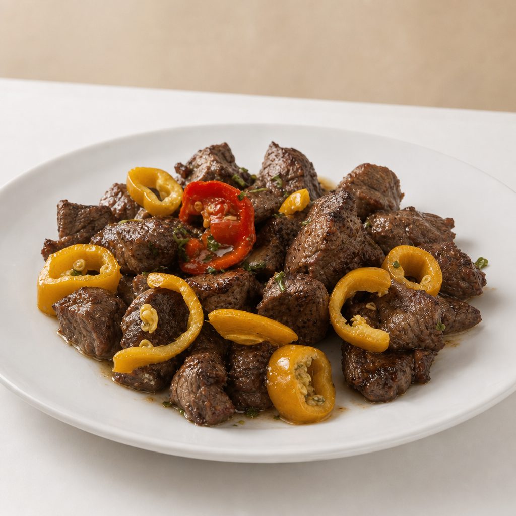 Seared Filet Mignon Tips.