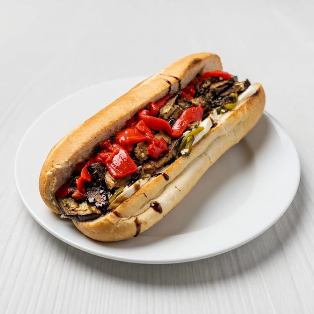 Eggplant Caprese Sandwich.